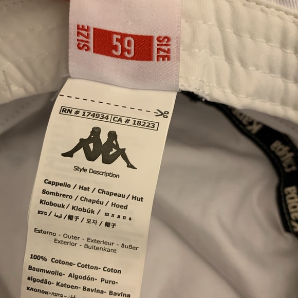 🆕 KAPPA Unisex 222 Banda Active Bzahlab White Cotton Bucket Hat Size 59 - Picture 5 of 12